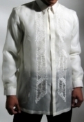 Men's Barong Cream Jusi fabric 100811 Cream Men's Barong Cream Jusi fabric 100811 Cream